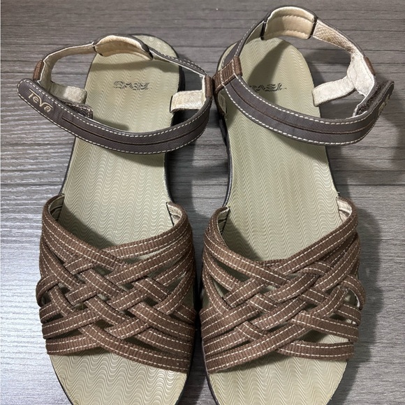 Teva Women's Tan and Brown Strappy Sandals - Picture 1 of 6